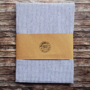 Kék -fehér csíkos klasszikus  vászon bevásárló táska - szatyor Zero Waste - táska & tok - bevásárlás & shopper táska - shopper, textiltáska, szatyor - Meska.hu