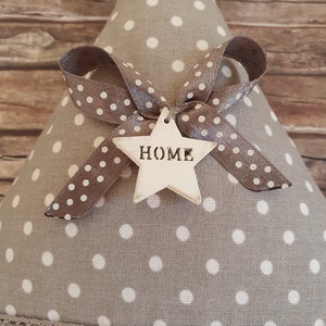 Home sweet  home hímzett len - vászon házikó - otthon & életmód - dekoráció - ajtó- és ablak dekoráció - ajtódísz & kopogtató - Meska.hu