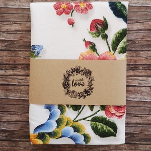 Hímzett virág mintás kenyeres zsák Zero Waste - táska & tok - bevásárlás & shopper táska - kenyeres zsák - Meska.hu