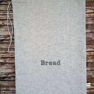 Bread hímzett lenvászon kenyeres zsák Zero Waste - otthon & életmód - konyhafelszerelés, tálalás - konyhai tárolás - kenyértartó - Meska.hu