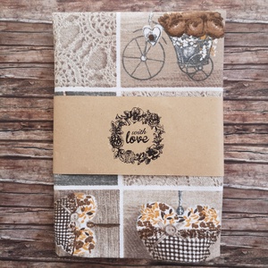 Csipkés-szíves vintage  romantikus natúr vászon bevásárló táska - szatyor Zero Waste - táska & tok - bevásárlás & shopper táska - shopper, textiltáska, szatyor - Meska.hu