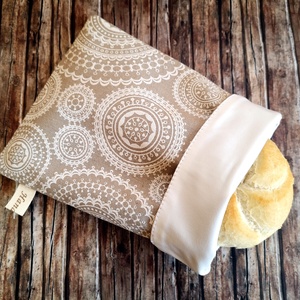  Snackbag mandala mintával, facsipesszel - újraszalvéta Új minta! Zero waste, Táska & Tok, Uzsonna- & Ebéd tartó, Szendvics csomagoló, Varrás, MESKA
