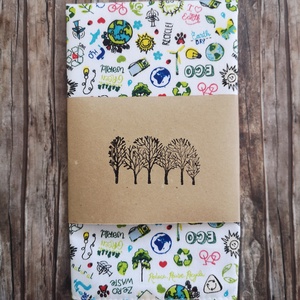 Eco környezettudatos mintás újraszalvéta  Zero Waste - táska & tok - uzsonna- & ebéd tartó - szendvics csomagoló - Meska.hu