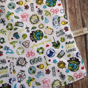 Eco környezettudatos mintás újraszalvéta  Zero Waste - táska & tok - uzsonna- & ebéd tartó - szendvics csomagoló - Meska.hu