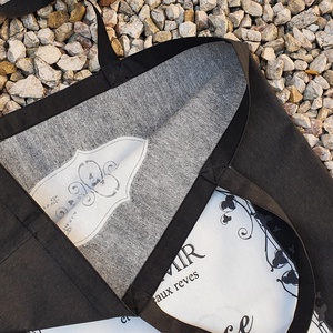 Vintage, nagyméretű vászon bevásárló, pizsiparty táska - szatyor Zero Waste - táska & tok - bevásárlás & shopper táska - shopper, textiltáska, szatyor - Meska.hu