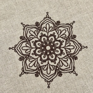 Mandala mintás hímzett lenvászon kenyeres zsák Zero Waste - táska & tok - bevásárlás & shopper táska - kenyeres zsák - Meska.hu