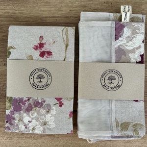 Madaras, virágos bevásárló szett, táska, öko tasak,  Zerowaste - táska & tok - bevásárlás & shopper táska - shopper, textiltáska, szatyor - Meska.hu