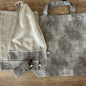 Bevásárló szett cappuccino szín táska, öko tasak, neszivel Zerowaste, Táska & Tok, Bevásárlás & Shopper táska, Shopper, textiltáska, szatyor, Varrás, MESKA
