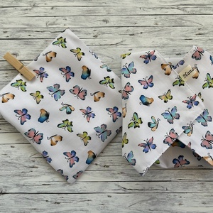 Pillangós újraszalvéta + snackbag  - Zero Waste szett - táska & tok - uzsonna- & ebéd tartó - szendvics csomagoló - Meska.hu
