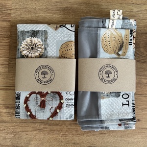 Vintage - love öko tasak szett 5 darabos - kenyeres zsákkal - táska & tok - bevásárlás & shopper táska - zöldség/gyümölcs zsák - Meska.hu