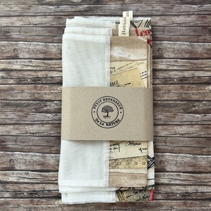 Vintage  öko tasak szett 3 darabos Zero Waste - táska & tok - bevásárlás & shopper táska - zöldség/gyümölcs zsák - Meska.hu