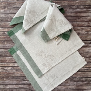 Cuminum cyminum zsebkendő vagy szalvéta szett Zero Waste, Otthon & Életmód, Konyhafelszerelés, tálalás, Konyhai textil, Szalvéta, Varrás, MESKA