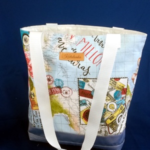 Mintás textil táska, shopper - Meska.hu