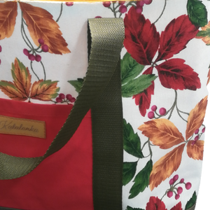 Őszi levelek textil táska, shopper - táska & tok - bevásárlás & shopper táska - shopper, textiltáska, szatyor - Meska.hu