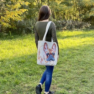 kutyás textil táska, shopper - Meska.hu