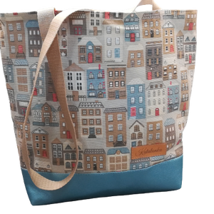 Mintás textil táska, shopper - táska & tok - bevásárlás & shopper táska - shopper, textiltáska, szatyor - Meska.hu