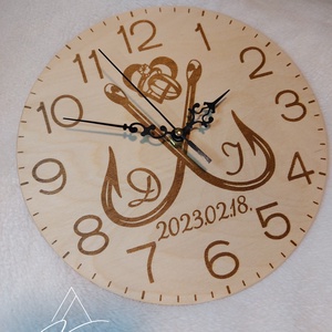 Gravírozott óra - otthon & életmód - dekoráció - fali és függő dekoráció - falióra & óra - Meska.hu