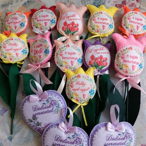 Filc tulipán - otthon & életmód - virágdekoráció - virágok - szálas virág - Meska.hu