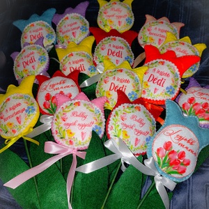 Filc tulipán - otthon & életmód - virágdekoráció - virágok - szálas virág - Meska.hu