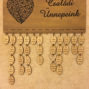 Családi ünnepek tábla - otthon & életmód - dekoráció - fali és függő dekoráció - falra akasztható dekor - Meska.hu