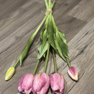 Óriás prémium gumi tulipán  csokor mályva színű - Meska.hu