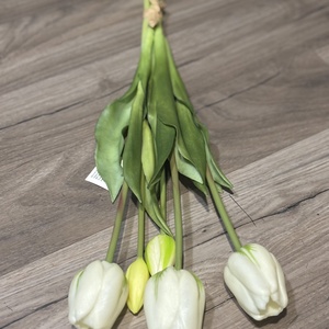 Óriás prémium gumi tulipán  csokor fehér  színű - Meska.hu