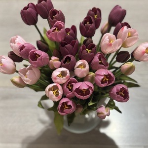 Prémium gumi tulipán ,tömör virág fej , mályva  - otthon & életmód - dekoráció - virágdísz és tartó - váza - Meska.hu