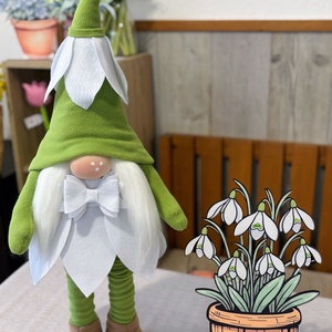 Hóvirág manó álló - kellékek & szerszámok - dekorációs kellékek - egyéb kellékek - Meska.hu