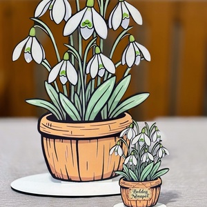 Nőnapi tavasz virágok , Otthon & Életmód, Virágdekoráció, Virágdíszek, Asztali virágdísz, Famegmunkálás, MESKA