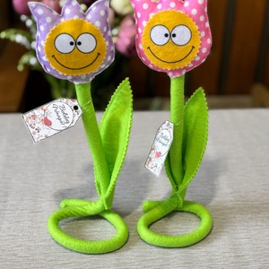 Nőnapi textil  álló tulipánok  - otthon & életmód - virágdekoráció - virágdíszek - asztali virágdísz - Meska.hu