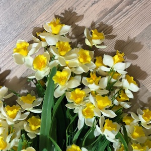 Nárcisz csokor gumi 44 cm , Otthon & Életmód, Virágdekoráció, Virágdíszek, Asztali virágdísz, , MESKA