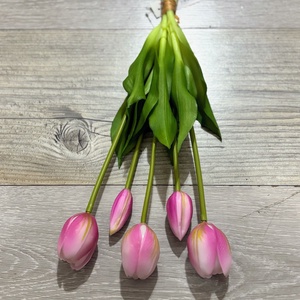 Élethű gumi tulipán csokor  - otthon & életmód - virágdekoráció - virágdíszítő kellékek - Meska.hu