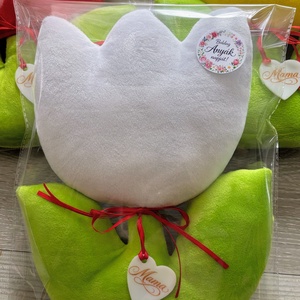 Anyák napi plüss tulipán  - otthon & életmód - virágdekoráció - virágdíszek - asztali virágdísz - Meska.hu