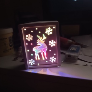 Karácsonyi dekoráció  leddel  - kellékek & szerszámok - vegyes alapanyag - gipsz - Meska.hu