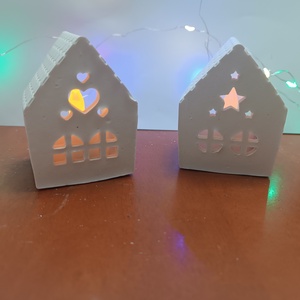 Karácsonyi mécsestartó hzikó, Kellékek & szerszámok, Vegyes alapanyag, Gipsz, , MESKA