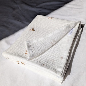 Kacsa család dupla géz kendő - otthon & életmód - babaszoba, gyerekszoba - babatakaró, gyerek pléd - Meska.hu