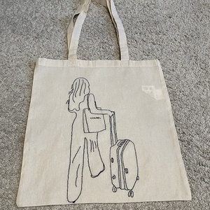 Vászontáska - utazó, Táska & Tok, Bevásárlás & Shopper táska, Shopper, textiltáska, szatyor, Hímzés, MESKA