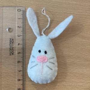 Húsvéti tojásdísz - nyuszi fehér - otthon & életmód - dekoráció - fali és függő dekoráció - függődísz - Meska.hu