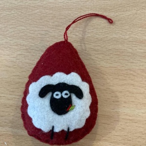 Húsvéti tojásdísz - bárány bordó2 - otthon & életmód - dekoráció - fali és függő dekoráció - függődísz - Meska.hu