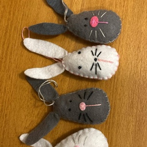 Húsvéti tojásdísz - nyuszi vegyes, Otthon & Életmód, Dekoráció, Fali és függő dekoráció, Függődísz, Varrás, MESKA