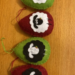 Húsvéti tojásdísz - bárány vegyes, Otthon & Életmód, Dekoráció, Fali és függő dekoráció, Függődísz, Varrás, MESKA