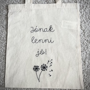 Vászontáska - Jónak lenni - táska & tok - bevásárlás & shopper táska - shopper, textiltáska, szatyor - Meska.hu