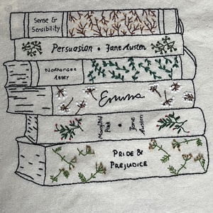 Vászontáska - Jane Austen - táska & tok - bevásárlás & shopper táska - shopper, textiltáska, szatyor - Meska.hu