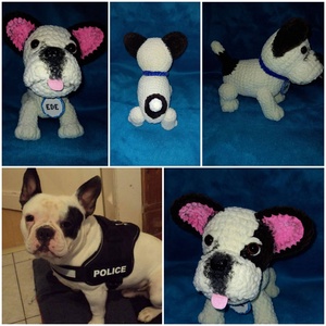 Horgolt francia bulldog - játék & sport - plüssállat & játékfigura - kutya - Meska.hu