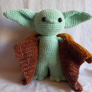 Horgolt Grogu -Baby Yoda - játék & sport - plüssállat & játékfigura - plüss mesefigurák - Meska.hu