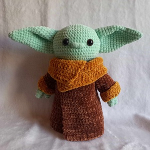 Horgolt Grogu -Baby Yoda, Játék & Sport, Plüssállat & Játékfigura, Plüss mesefigurák, Baba-és bábkészítés, Horgolás, MESKA