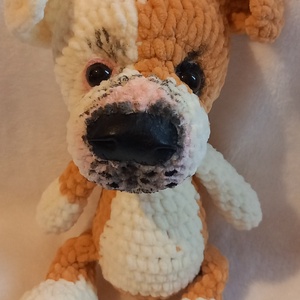 Horgolt staffordshire terrier kutya  - játék & sport - plüssállat & játékfigura - kutya - Meska.hu