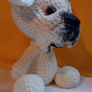 Horgolt boxer  kutya  - játék & sport - plüssállat & játékfigura - kutya - Meska.hu