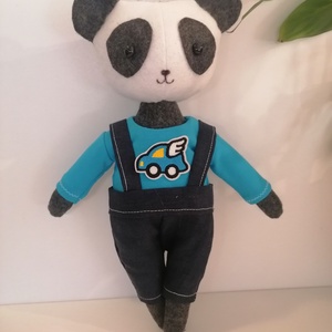 Panda fiú - kézműves gyerekjáték, textilfigura - játék & sport - plüssállat & játékfigura - maci - Meska.hu