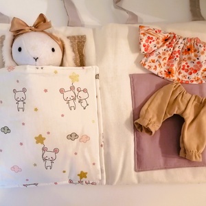 Nyuszilak - kézműves gyerek játék, nyuszival, ruhákkal - játék & sport - plüssállat & játékfigura - nyuszi - Meska.hu